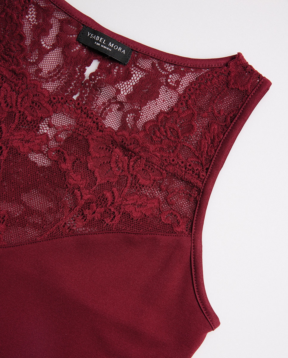 T-shirt Térmica sem Mangas Grená-4