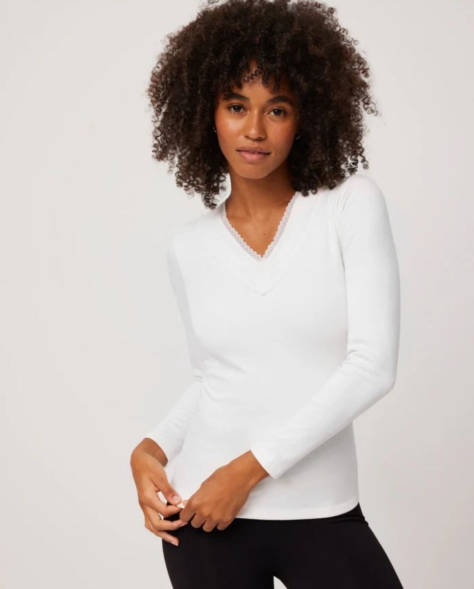 Imagem 0 de Térmico Leve T-shirt Algodão de Manga Comprida