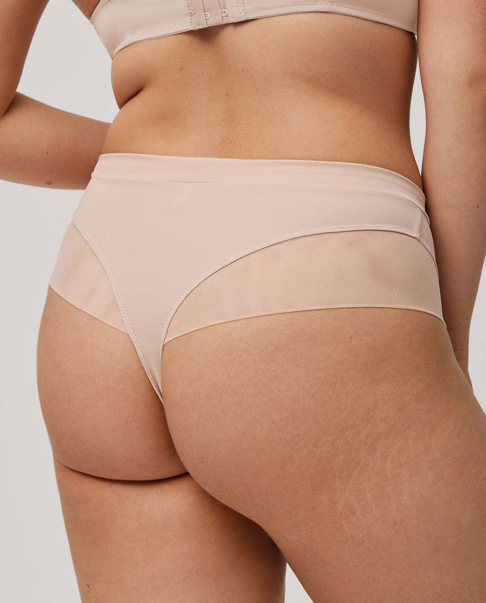 Cueca de Cintura Alta Microfibra Nude-2