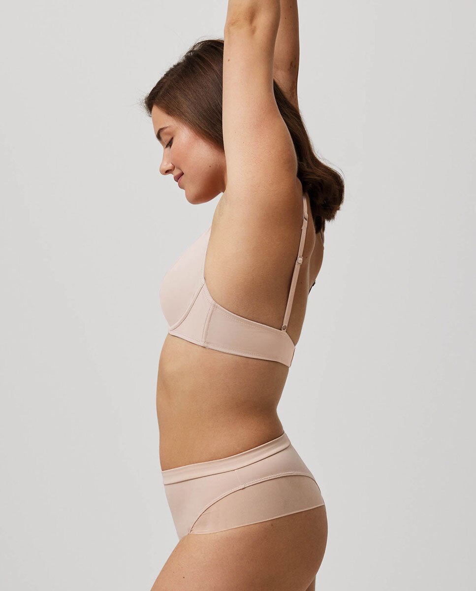 Cueca de Cintura Alta Microfibra Nude-4