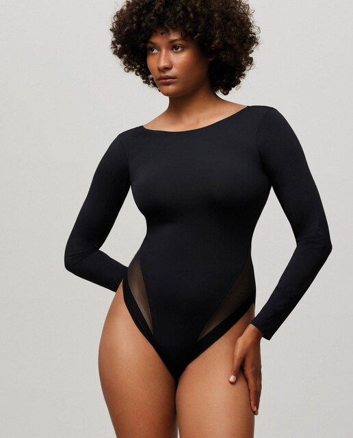 Imagem 0 de Body de Manga Comprida com Costas Descobertas