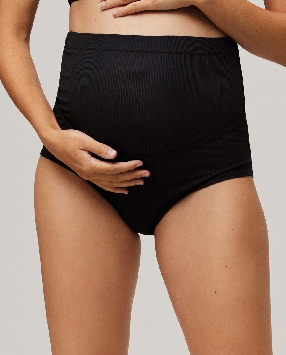 Cueca Alta Pré-mamã Regulável Preto-1