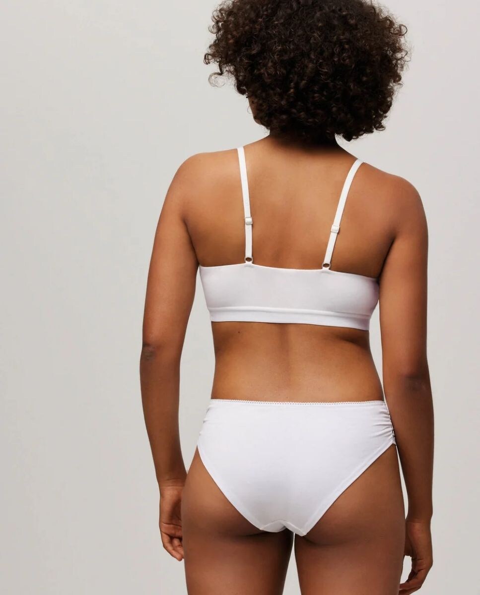 Cueca Midi de Algodão Orgânico Branco-2