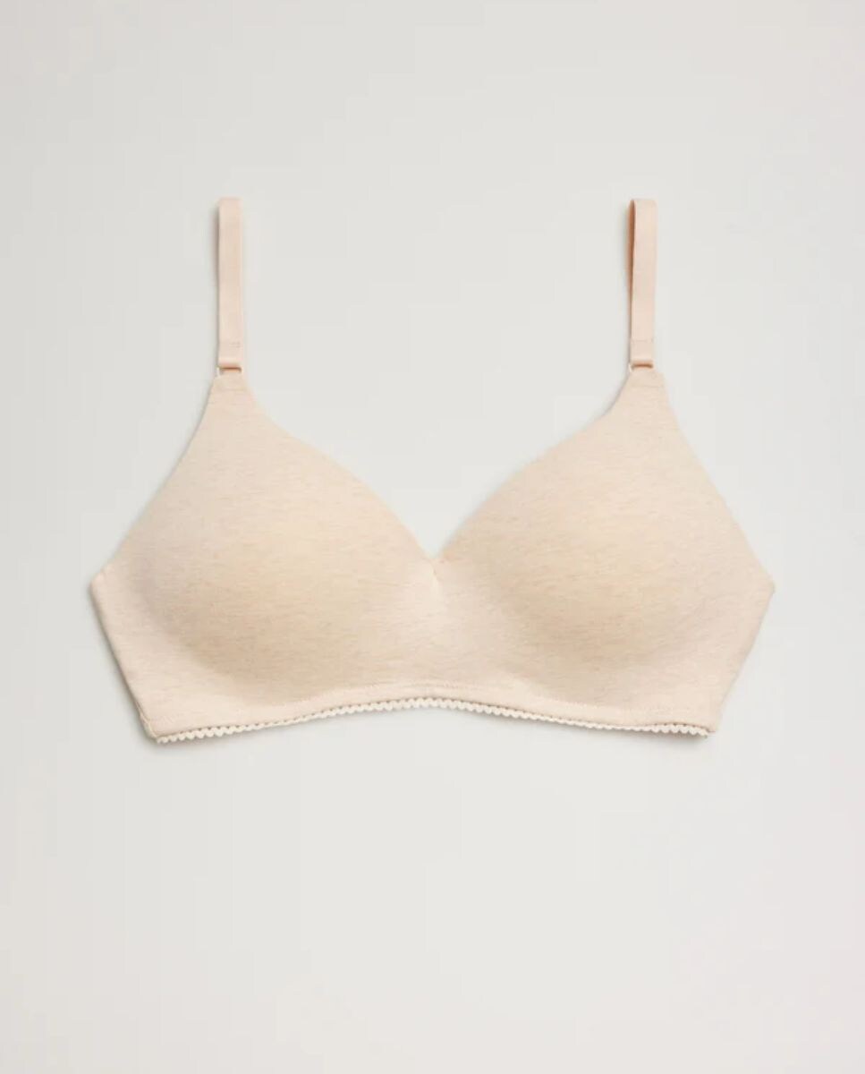 Soutien sem Aro Pushup Algodão Orgânico Copas B e C Castanho-claro-4