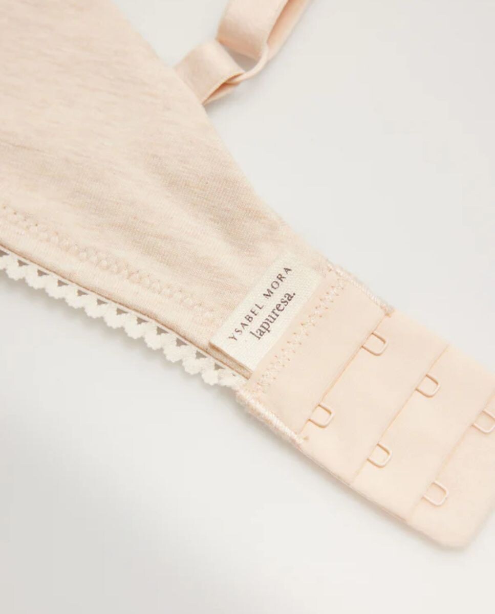 Soutien sem Aro Pushup Algodão Orgânico Copas B e C Castanho-claro-5