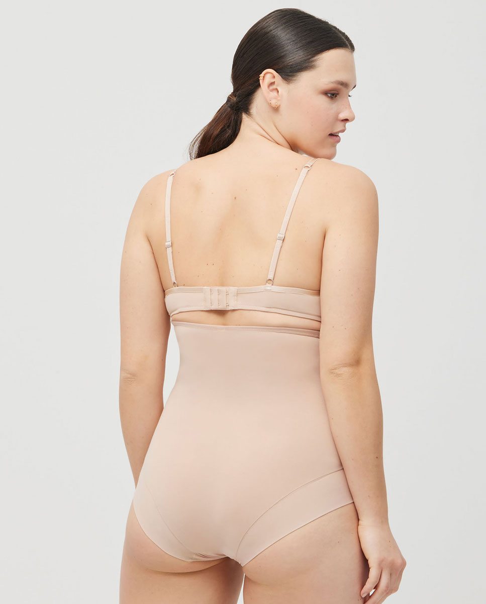 Cueca Alta Redutora Compressão Média Nude-3