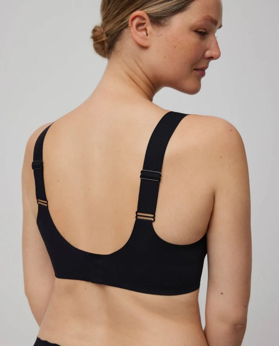 Soutien sem Aro com Alças Largas e Push-up Leve Preto-2