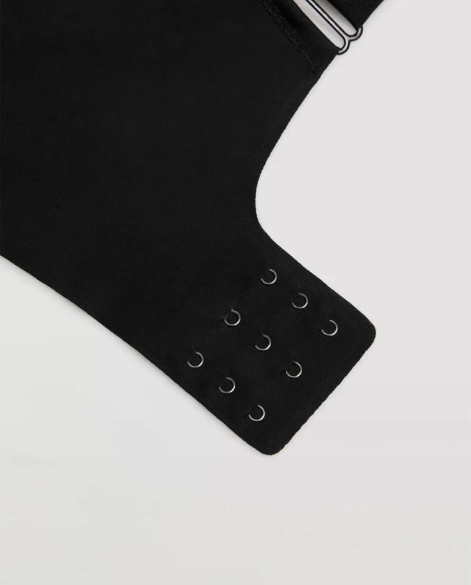 Soutien sem Aro com Alças Largas e Push-up Leve Preto-4