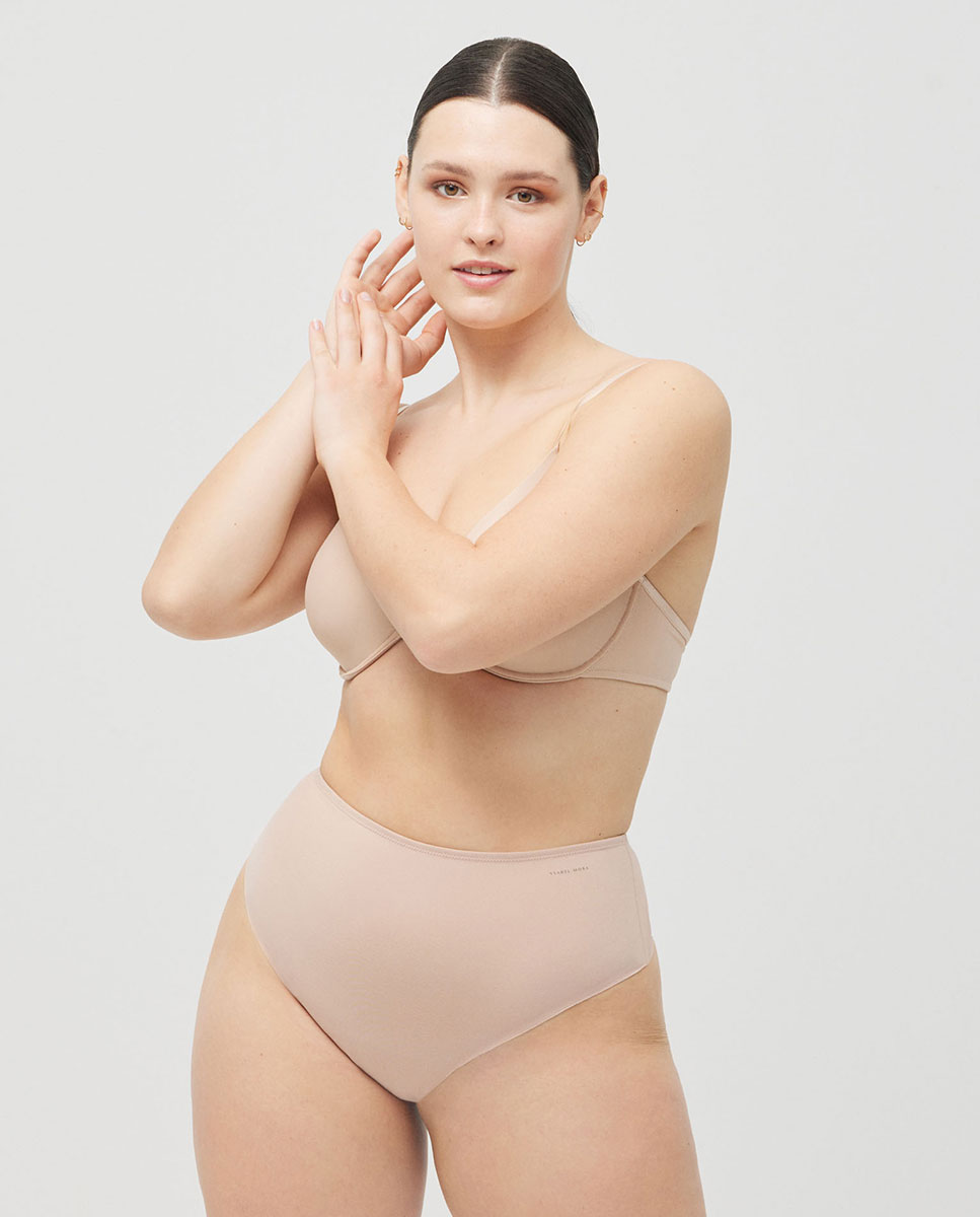 Cueca Redutora Abdómen Compressão Média Nude-3