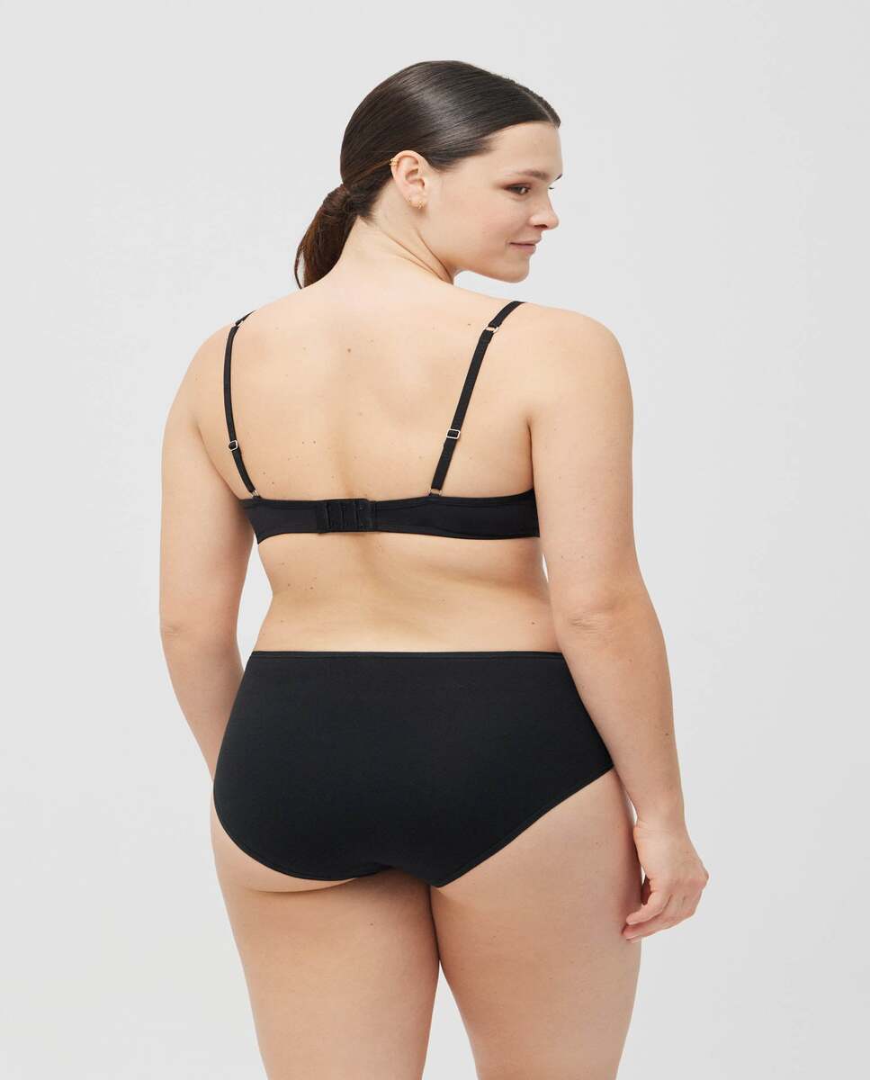 Cueca Alta de Controlo com Laço Decorativo Preto-5