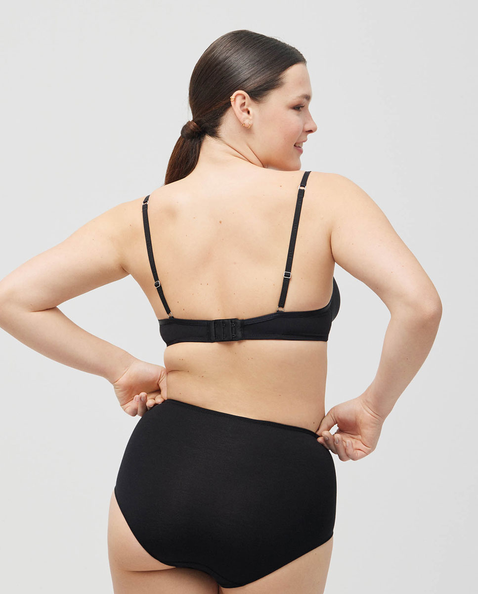 Cueca Redutora Algodão Compressão Média Preto-4