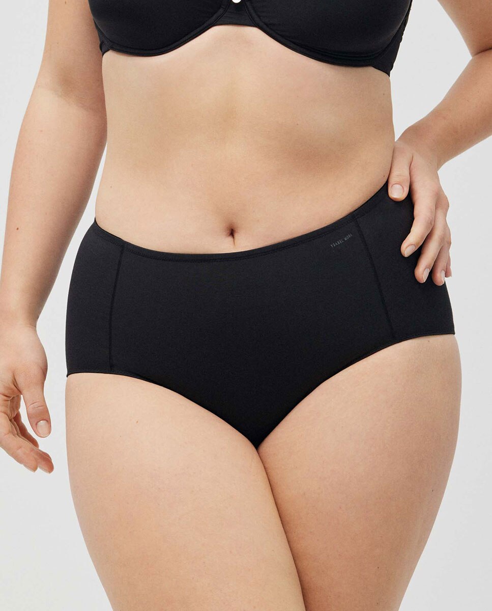 Cueca Redutora Algodão Compressão Média Preto-2