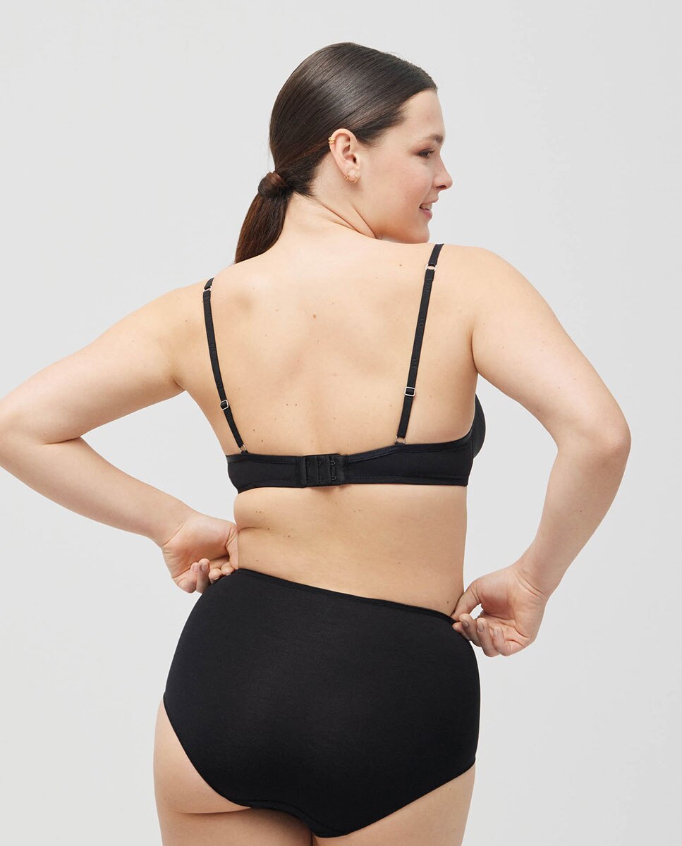 Cueca Redutora Algodão Compressão Média Preto-4