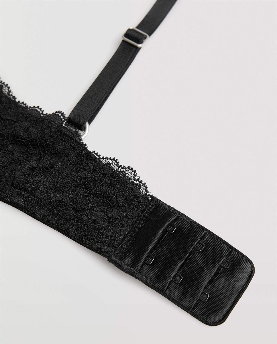 Soutien Push-up Renda Preto-5