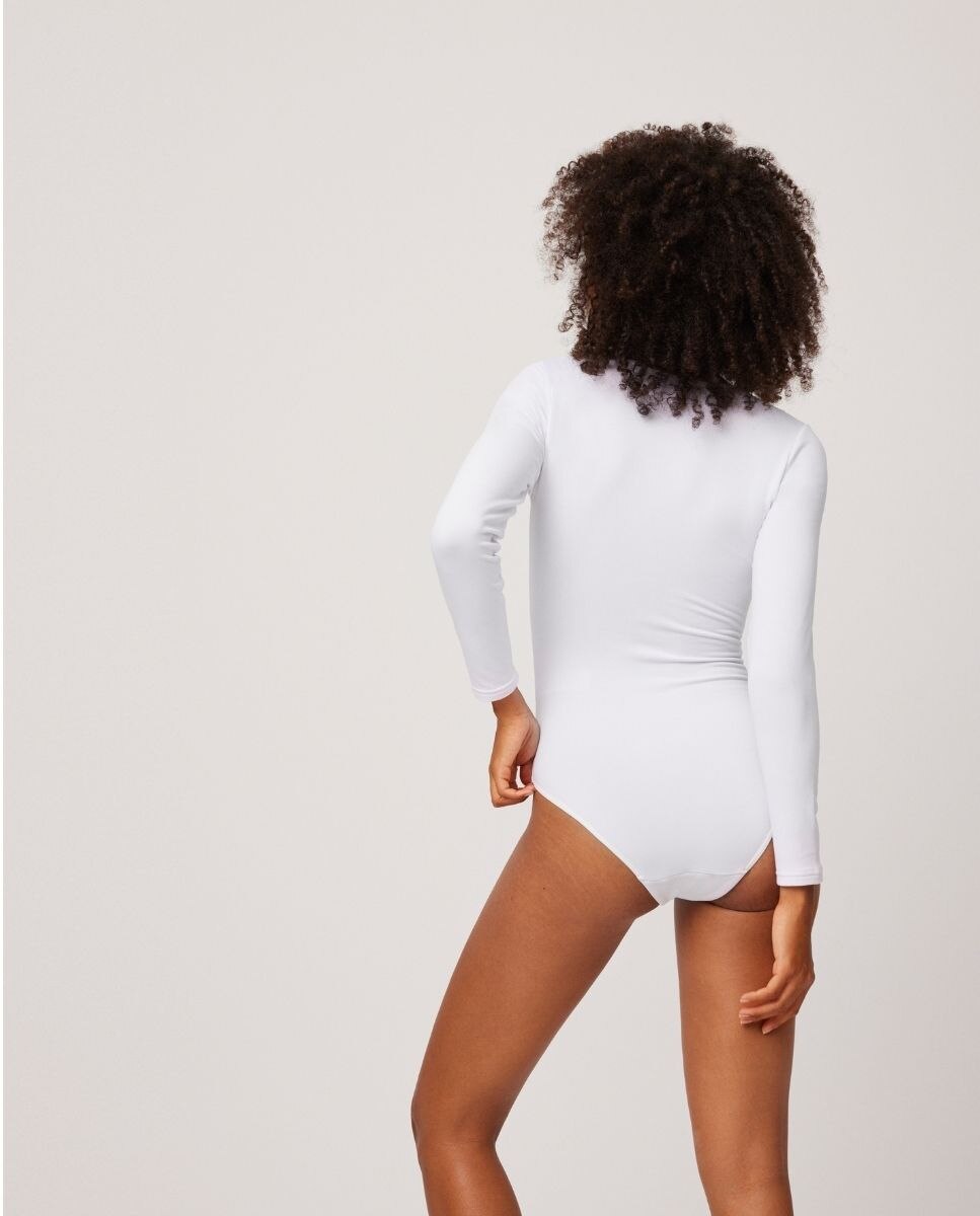 T-shirt Térmica de Manga Comprida Branco-4