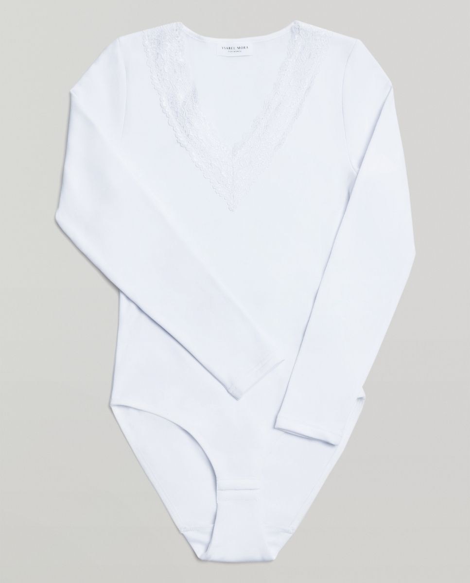 T-shirt Térmica de Manga Comprida Branco-6