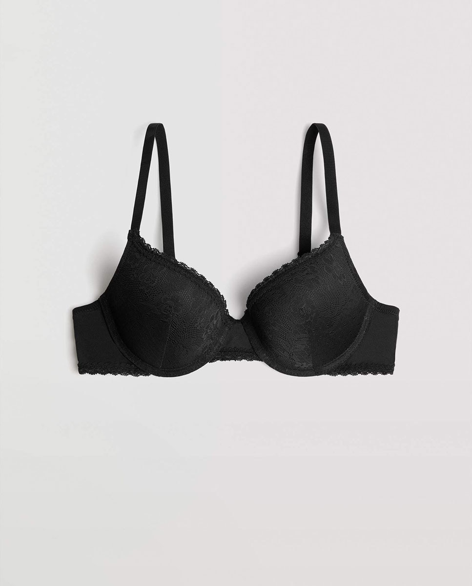 Soutien Push-up Rosa Preto-4
