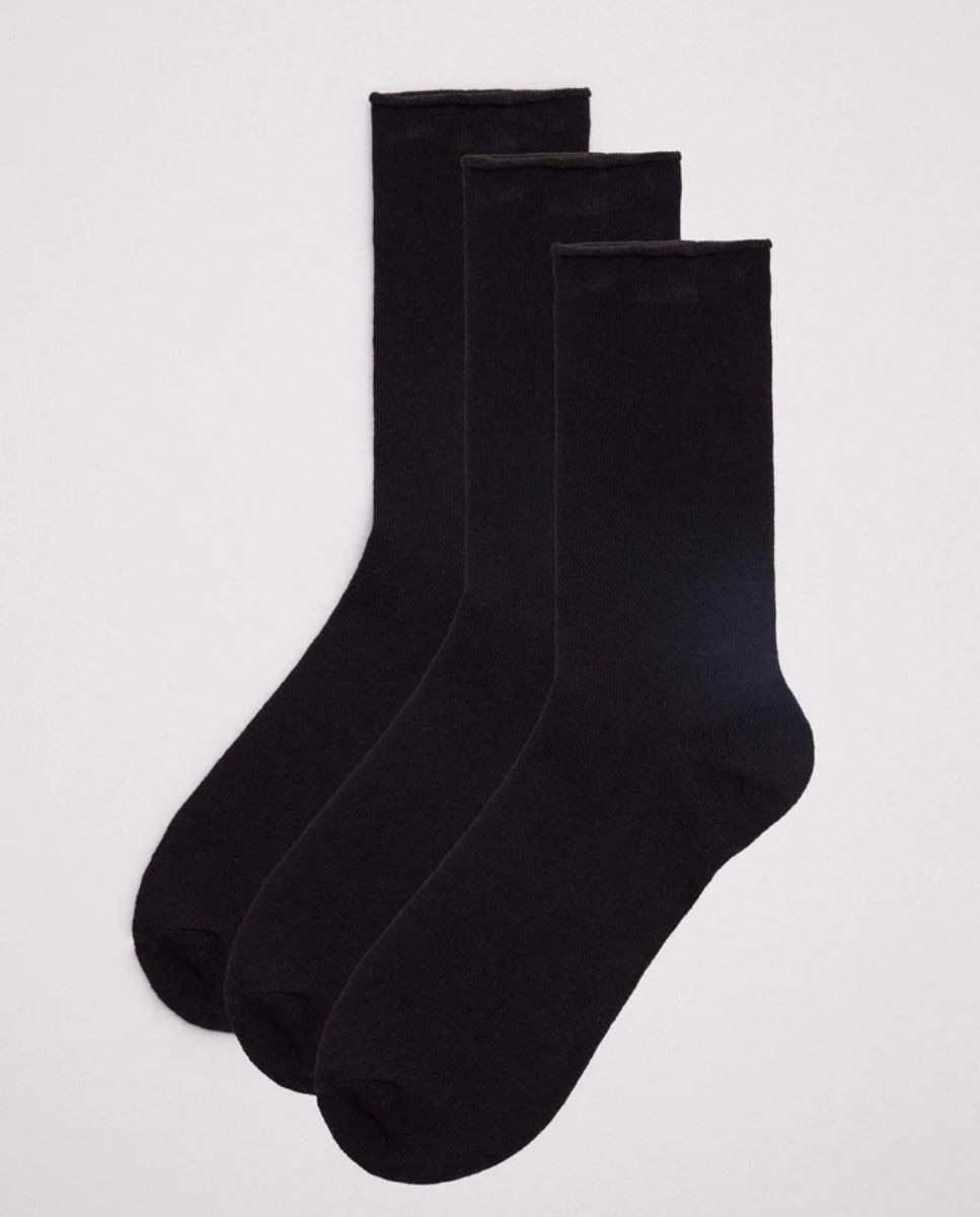 Imagem 0 de Pack 3 Meias Altas Básicas sem Punho