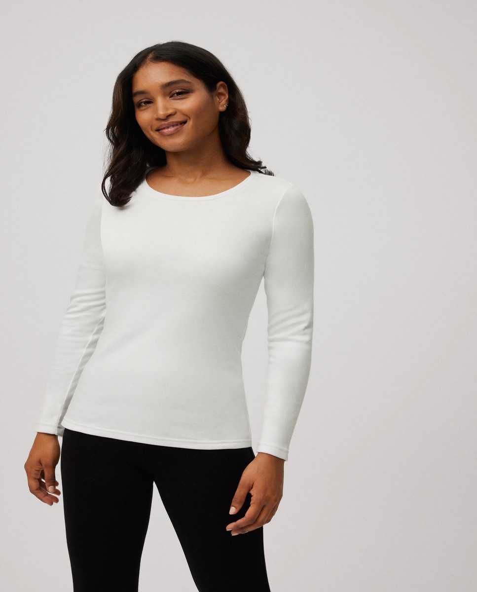 Imagem 0 de Térmico Ligero T-shirt em Algodão de Manga Comprida com Gola Redonda