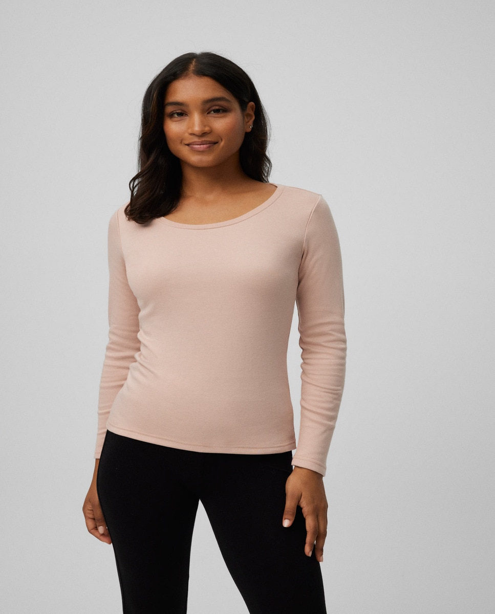 Imagem 0 de Térmico Leve T-shirt Algodão de Manga Comprida com Cueca Redonda