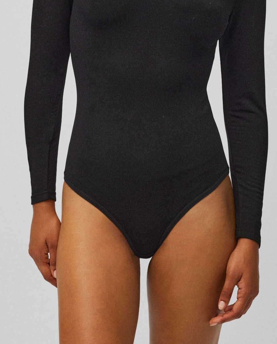 T-shirt Térmica de Manga Comprida Interior Felpudo Preto-3