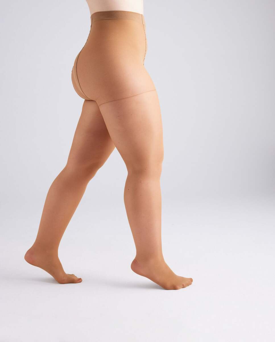 Collants Tamanho Grande 40 Den Bronze metalizado-1