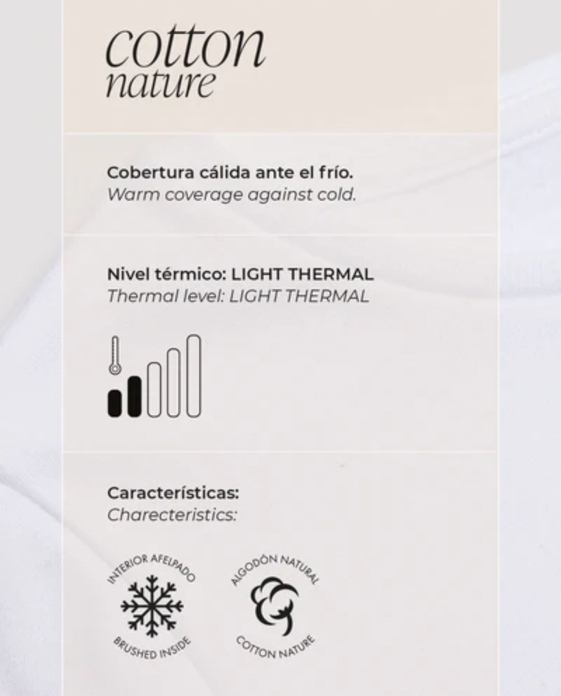 Térmico Leve Leggings Afelpados de Algodão Natural Preto-5