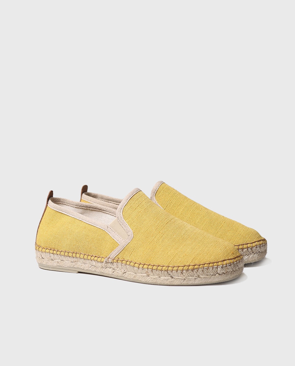 Alpercatas de Tecido e Sola de Borracha Amarelo-2