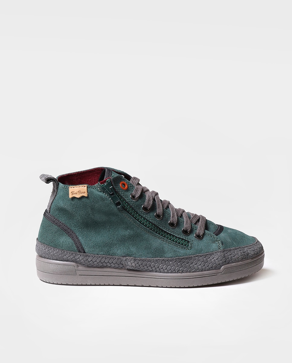 Sapatilhas de Camurça com Atacadores Verde-1