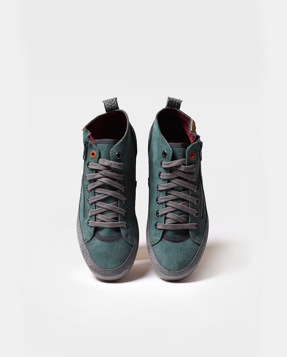 Sapatilhas de Camurça com Atacadores Verde-3