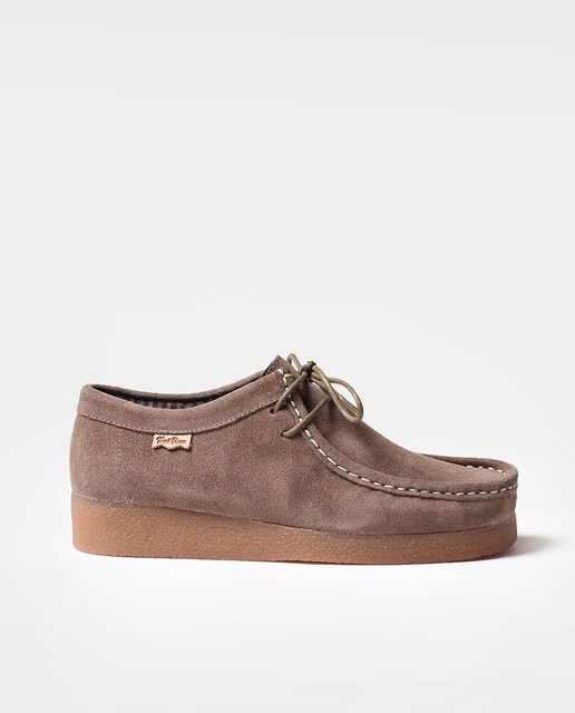 Imagem 0 de Sapatos Rasos de Camurça com Cordões