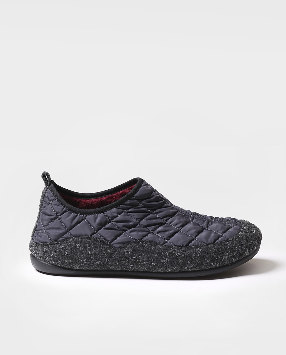Pantufas Tipo Botim Cinzento-1