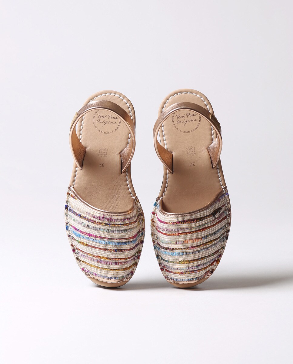 Menorquinas de Pele com Estampado Multicolor-3