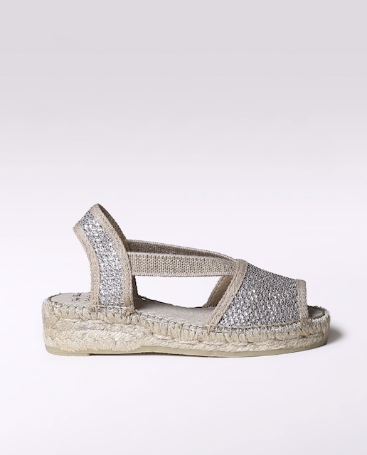 Imagem 0 de Alpercatas em Tecido Brilhante com Elásticos