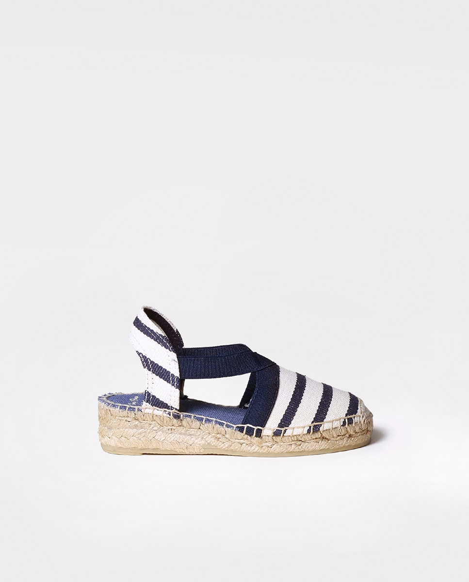 Imagem 0 de Alpercatas Infantil em Tecido Às Riscas com Tira Elástica