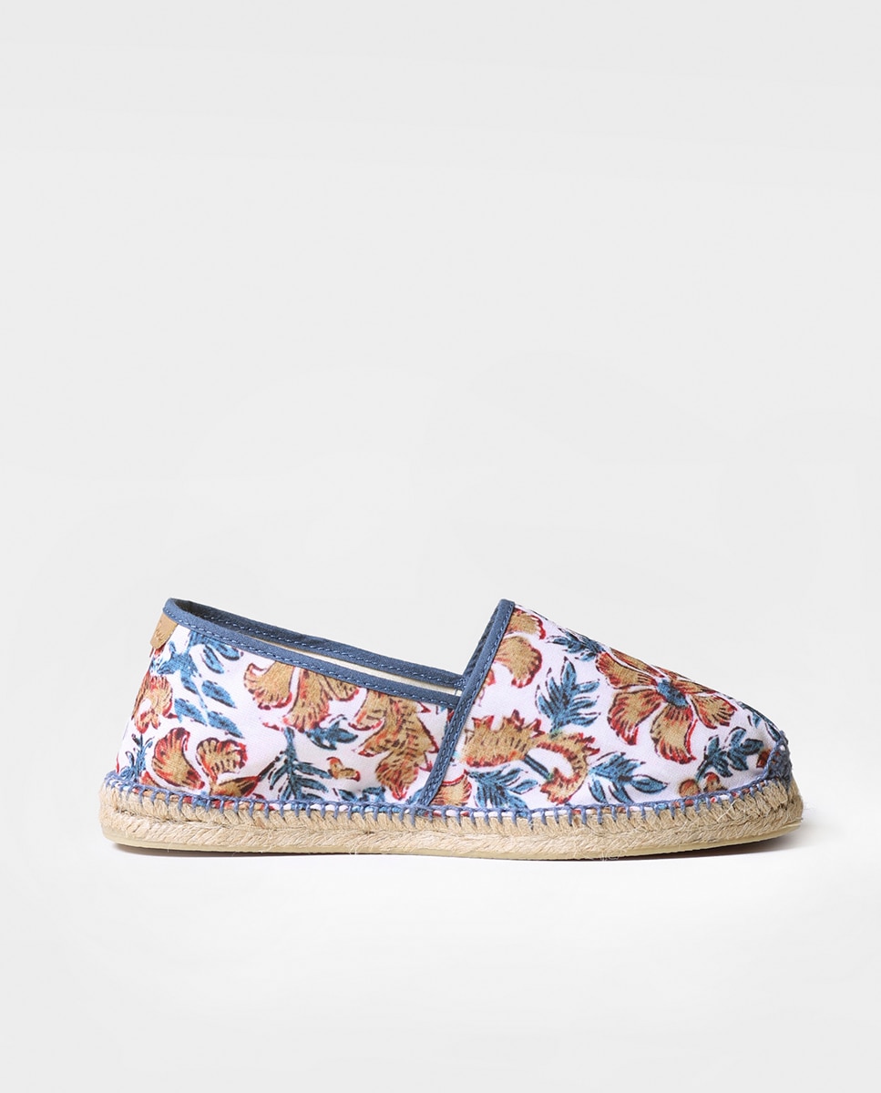 Alpercatas Rasas de Tecido Estampado Cru-1
