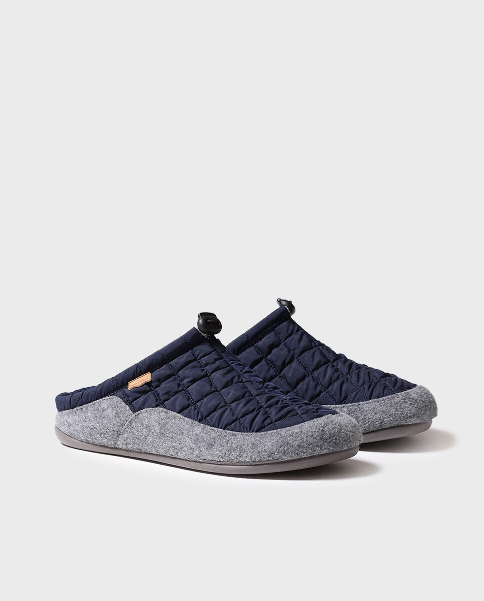 Pantufas de Tecido Acolchoado Azul-oceano-2