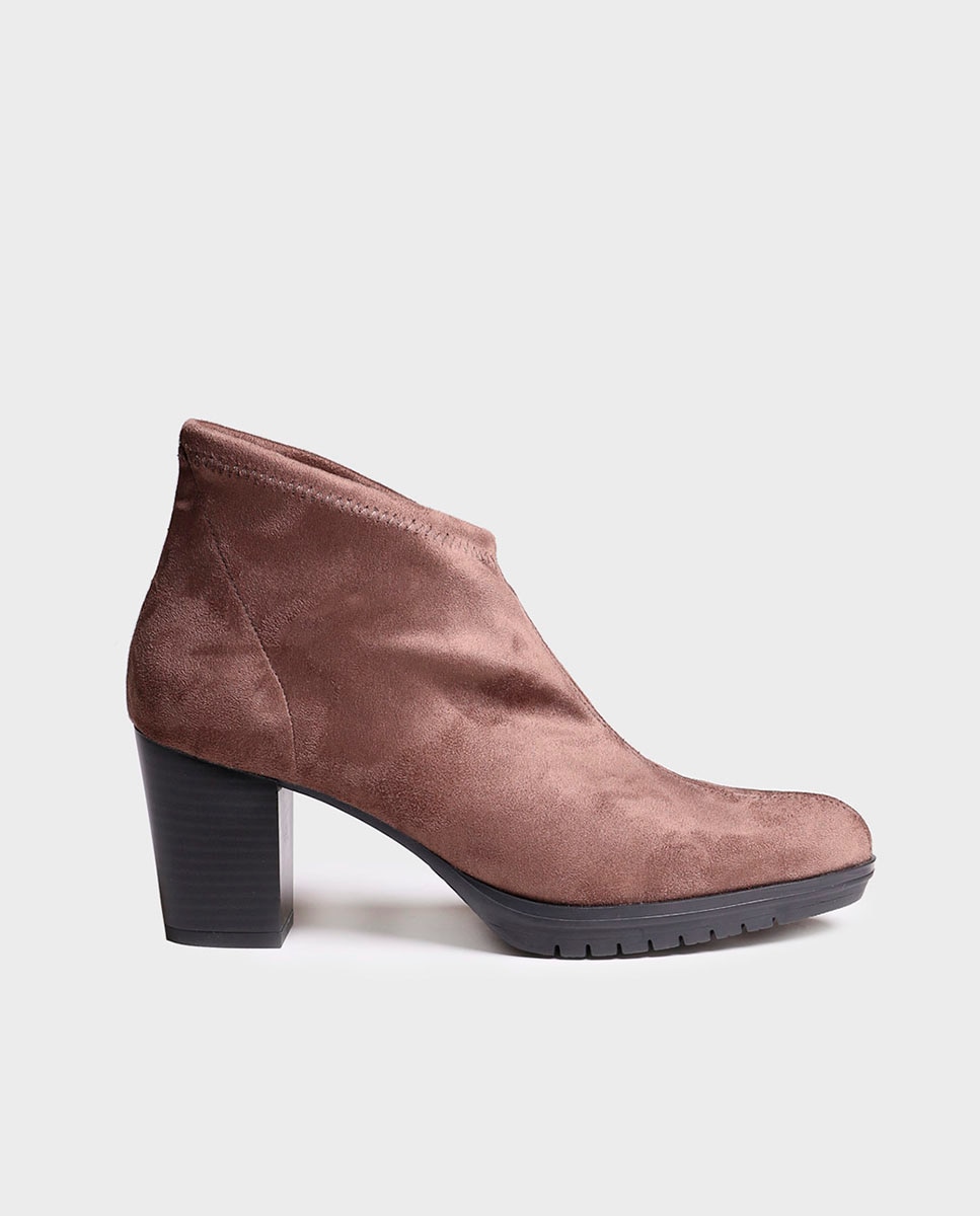 Imagem 0 de Botins de Salto com Tecido de Lycra