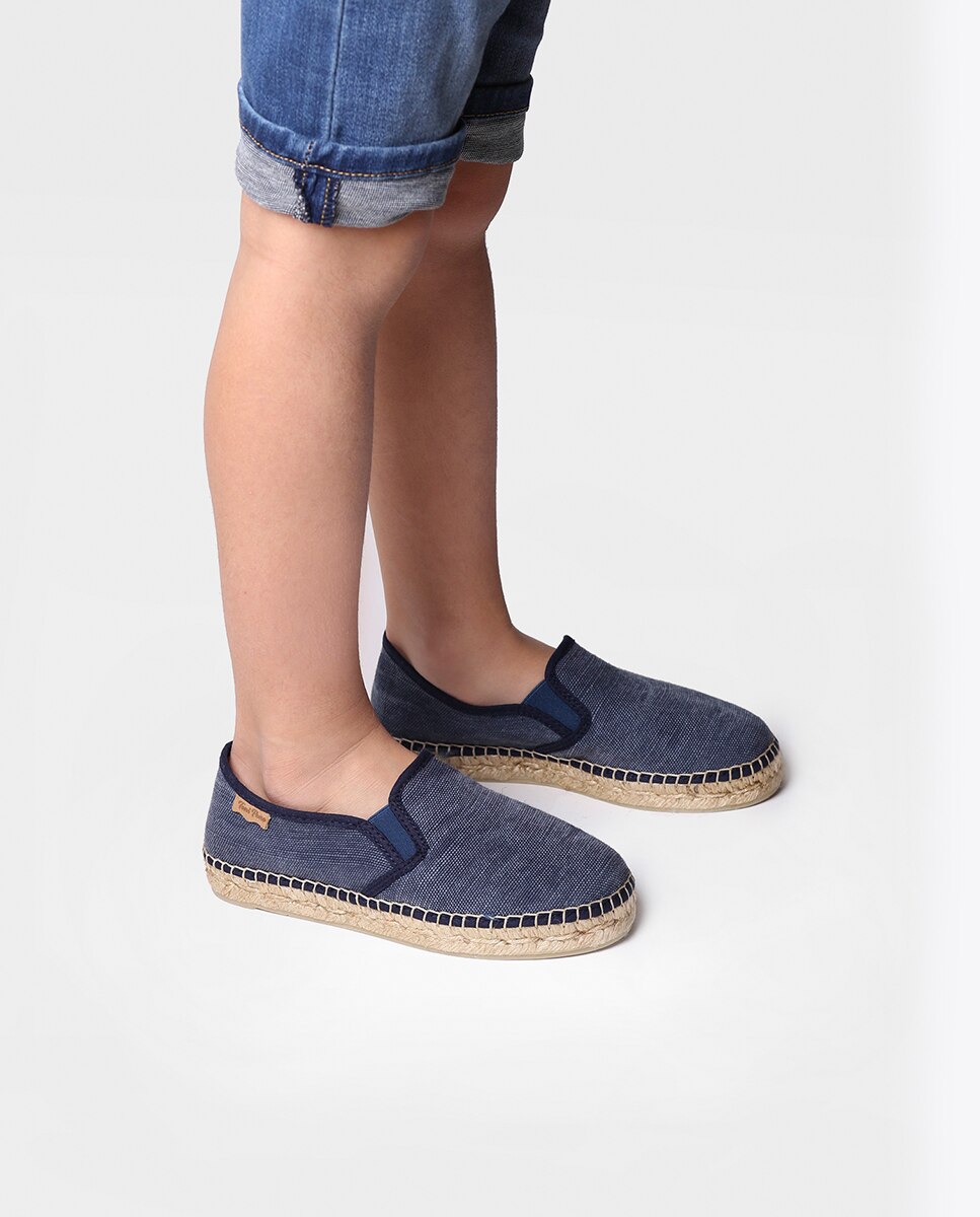 Alpercatas Infantil em Tecido e Elásticos Toni Pons Azul-marinho-4