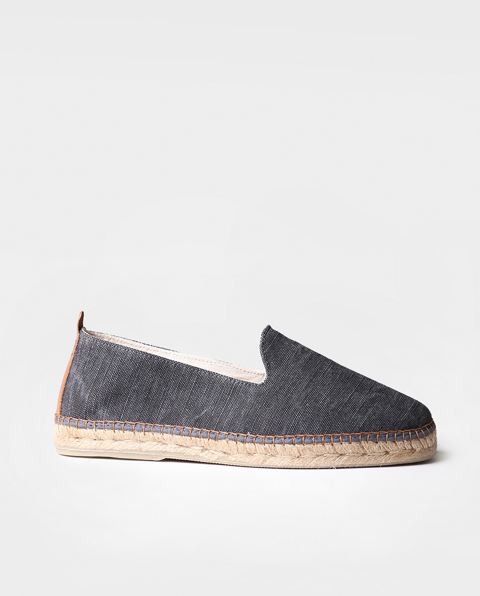 Alpercatas de Tecido em Liso sem Fecho Preto-1