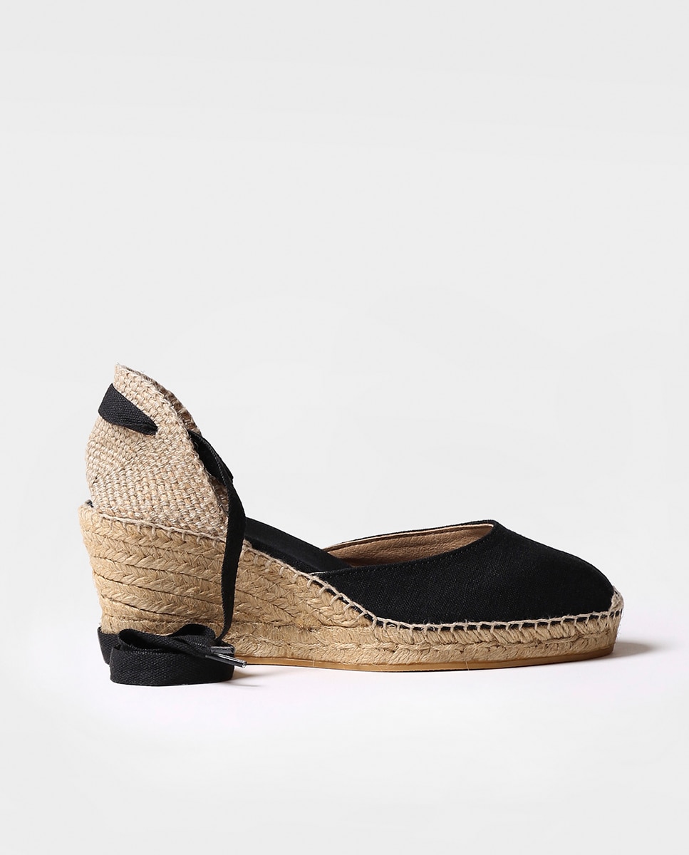 Imagem 0 de Alpercatas de Cunha em Tecido com Cintas