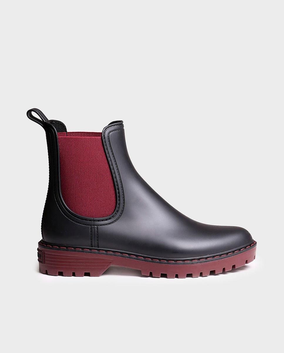 Botins de Água de Borracha com Elásticos Vermelho-1