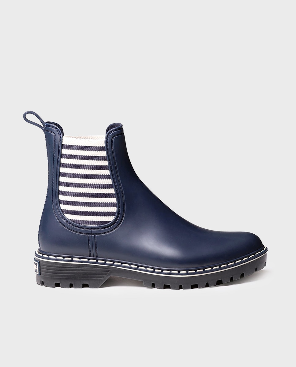 Botins de Água de Borracha com Elásticos Azul-1