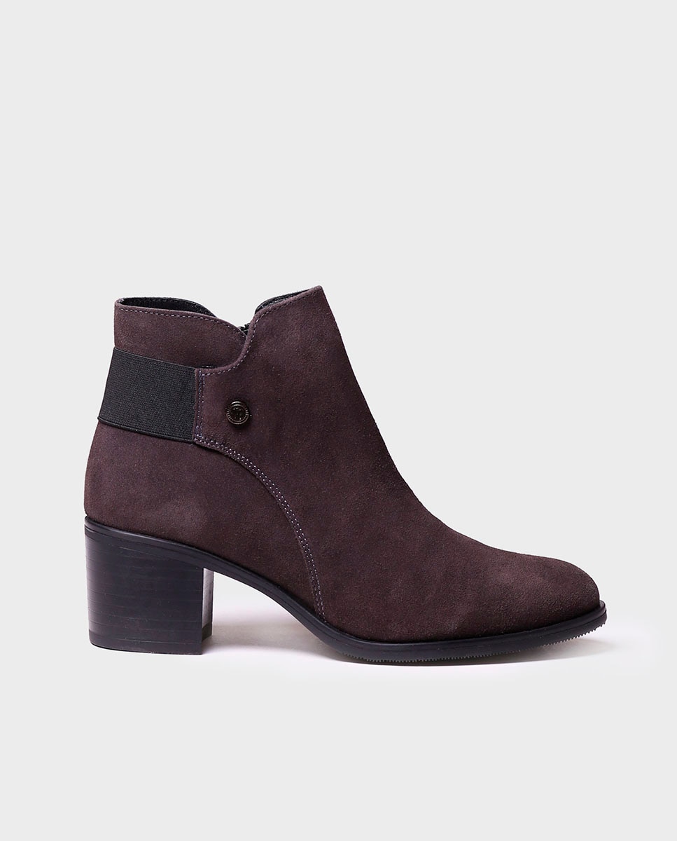 Botins de Camurça com Fecho Zip Cinzento-1