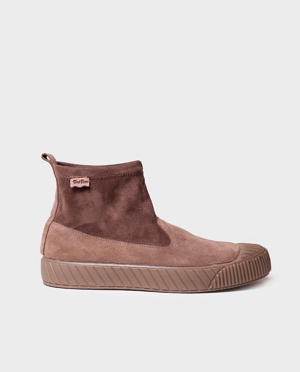 Sapatilhas de Camurça com Atacadores Castanho-1