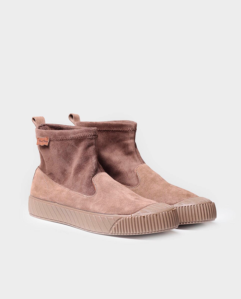 Sapatilhas de Camurça com Atacadores Castanho-2