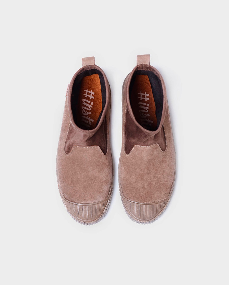 Sapatilhas de Camurça com Atacadores Castanho-3