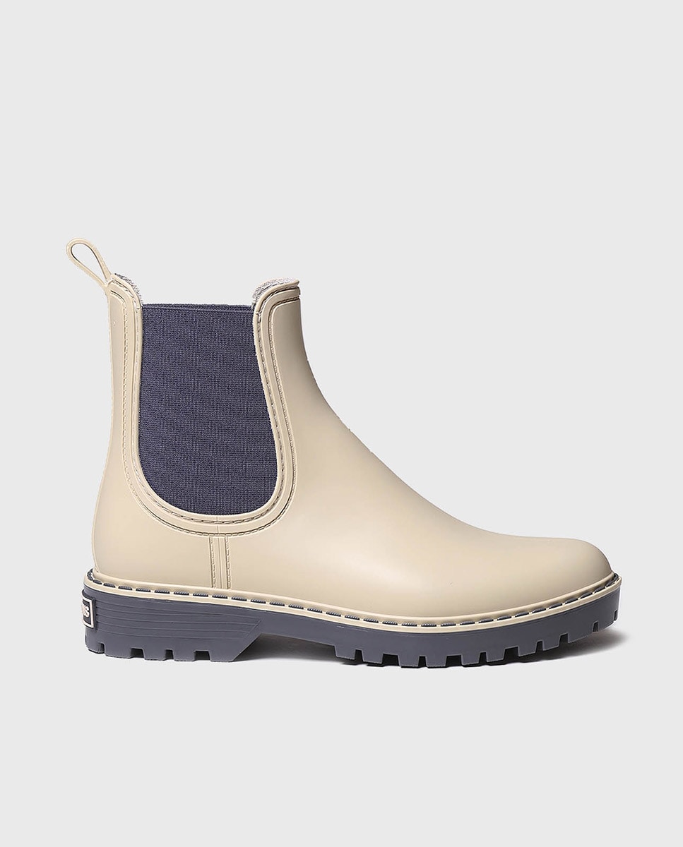 Botins de Água de Borracha com Elásticos Branco-1