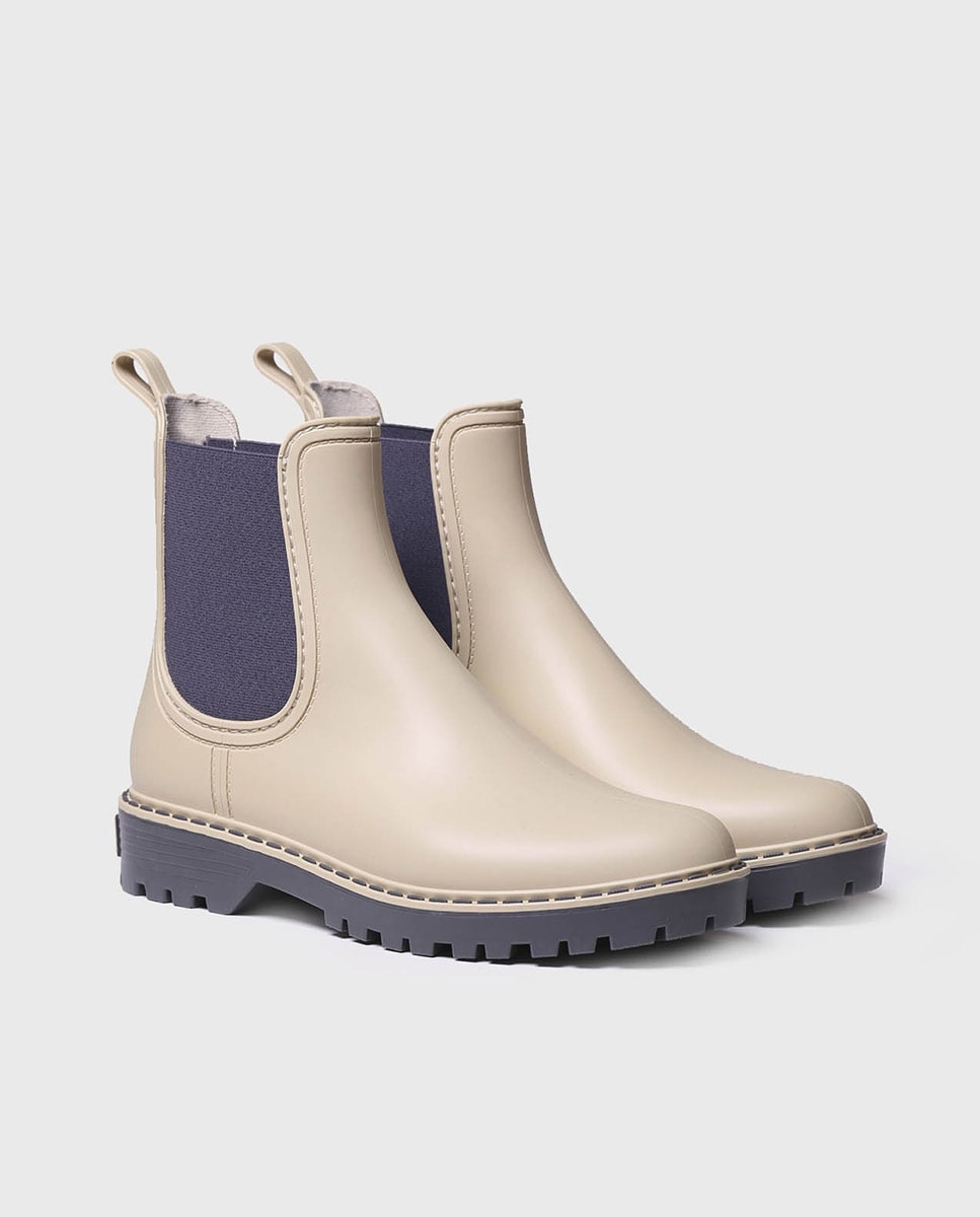 Botins de Água de Borracha com Elásticos Branco-2