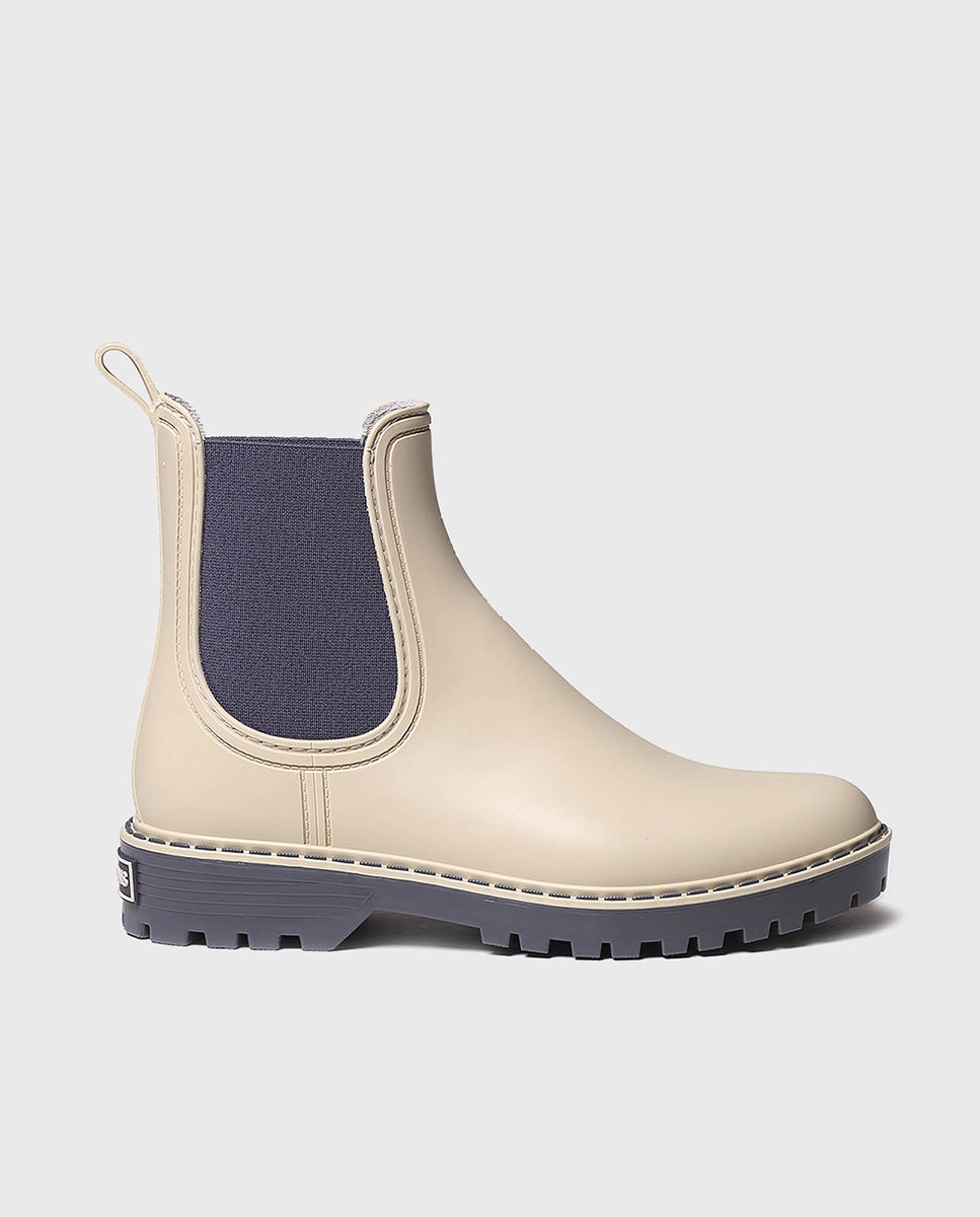 Botins de Água de Borracha com Elásticos Branco-1